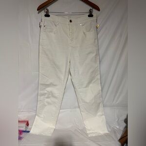 Pilcro and the Letterpress Cream Ankle Jeans